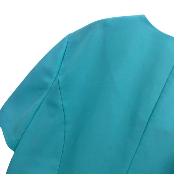 Vintage 90s Teal Boxy Button-Front Top by BFA Classics Women's Size XL - Picture 8 of 8